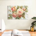 thumbnail image 3 of Elephant Stock Vintage Roses On Driftwood Wall Art - Horizontal Canvas Wall Art - Living Room Wall Decor - Floral And Botanical Canvas - Green And Gray Decor By Danhui Nai - 12" x 8", 3 of 8
