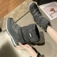 thumbnail image 3 of Botas de nieve OAVQHLG3B para mujer, con punta redonda y suela gruesa, de terciopelo y algodón con cremallera lateral gruesa., 3 of 7