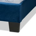 thumbnail image 6 of Baxton Studio Fiorenza Glam and Luxe Navy Blue Velvet Fabric Upholstered Queen Size Panel Bed with Extra Wide Channel Tufted Headboard, 6 of 7