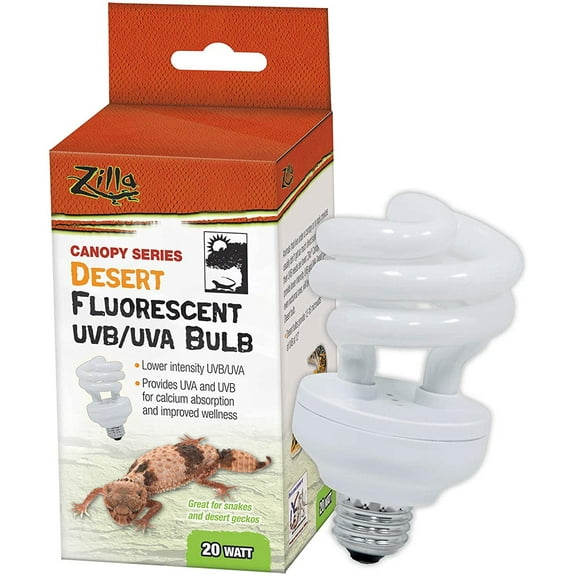 Zilla Canopy Series Desert Fluorescent UVB/UVA Bulb - 20 Watt