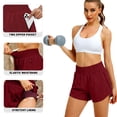 thumbnail image 5 of Rosvigor Womens Athletic Shorts High Waisted Running Shorts Gym Workout Shorts with Pockets, 5 of 7