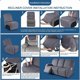 thumbnail image 4 of Xiao Hua Funda de sofá elástica todo incluido de poliéster marrón, funda para sillón, fácil de instalar, lavable, protector de sofá para 3 plazas, 4 of 5