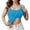 Blue, variant on Danyang Women Tank Top with Shelf Bra Seamless Bralette Camisole With Built In Pads Fabric Inner Tank Backless Basic Layer Undershirt,Green,L