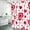 Red Pink, variant on Valentine''s Day Shower Curtain Pink and Red Sweet Heart Romantic Love Lover Couple Modern Fashion Festival Fabric Bathroom Decor Curtain with Hooks