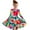 Green, variant on Odeerbi Kids Girls Heart Print Skater Dress Cute Princess Dresses 4-14 Years Children Round Neck Long Sleeve Dress Kids Girls Clothes