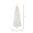 thumbnail image 3 of Vickerman 9' Sparkle White Spruce Pencil Artificial Christmas Tree, Clear Dura-lit Incandescent Lights, 3 of 6