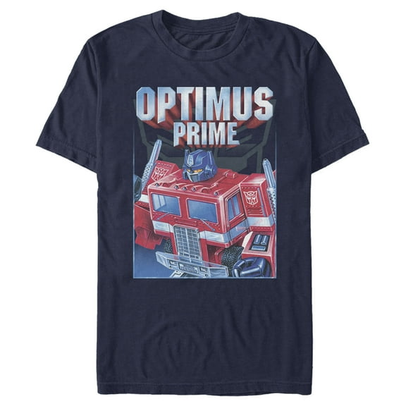 Men's Transformers Optimus Prime 1984 Robot  Graphic Tee Navy Blue Large