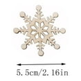 thumbnail image 3 of JWshufel 10 Pack Wooden Snowflake Ornaments Christmas Tree Decor Diy Decorations for Holiday Festivities Wedding and Vintage Home Decor 2in Khaki, 3 of 7