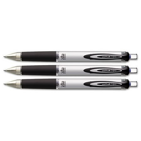 Gel Impact Rt Retractable Pen Uni-Ball 207 Impact RT Retractable Gel Rollerball Pen, 1.0mm, Bold Point, Blue Ink, Pack of 3 (65871) ()