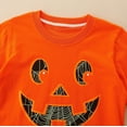 thumbnail image 4 of POPTEM Toddler Boys Glow in the dark Halloween T-Shirt Long Sleeve Pumpkin Spider Printed Cotton Clothes 3T, 4 of 7