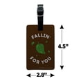 thumbnail image 5 of Fallin' For You Falling Leaves Leaf Love Funny Humor Rectangle Leather Luggage Card Suitcase Carry-On ID Tag, 5 of 8