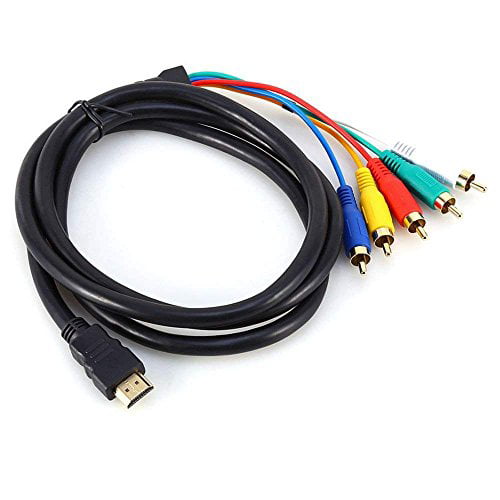 HDMI to Cable, Chenduomi HDMI Male to 5RCA Video Audio AV Converter Adapter Cable For HDTV DVD and LCD Projectors (Color of the Cable May Vary) - Walmart.com