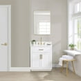 thumbnail image 2 of Gavino 30" Wood Vanity in White with Grain White Composite Stone Top and Mirror, 2 of 12
