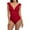 Red2, variant on Asoul Twist V Neck One Piece Swimsuit for Womens Tummy Control Swimdress Monkini Swimwear Tie Side Mesh Bathing Suits