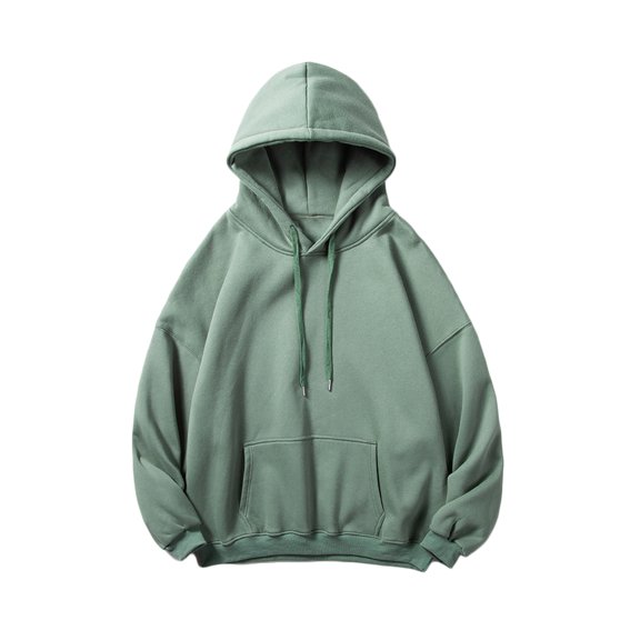 Lilgiuy Men Casual Hooded Round Neck Long Sleeve Pullover Solid Color Sweatshirts Blouse for Party Club Birthday