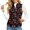 Cherry Print Pattern, variant on Lightweight Women's Quilted Vest for Outdoor Winter, Boho Desert Cactus Landscape Print Elastic Polyester Zip-up Quilted jacket vest for Women