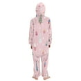 thumbnail image 3 of Soft Big Kids Onesie Pajamas Cozy Loose-Fit Jumpsuits for kids with Pockets for Christmas Lounge & Play Pink Christmas Pattern, 3 of 8