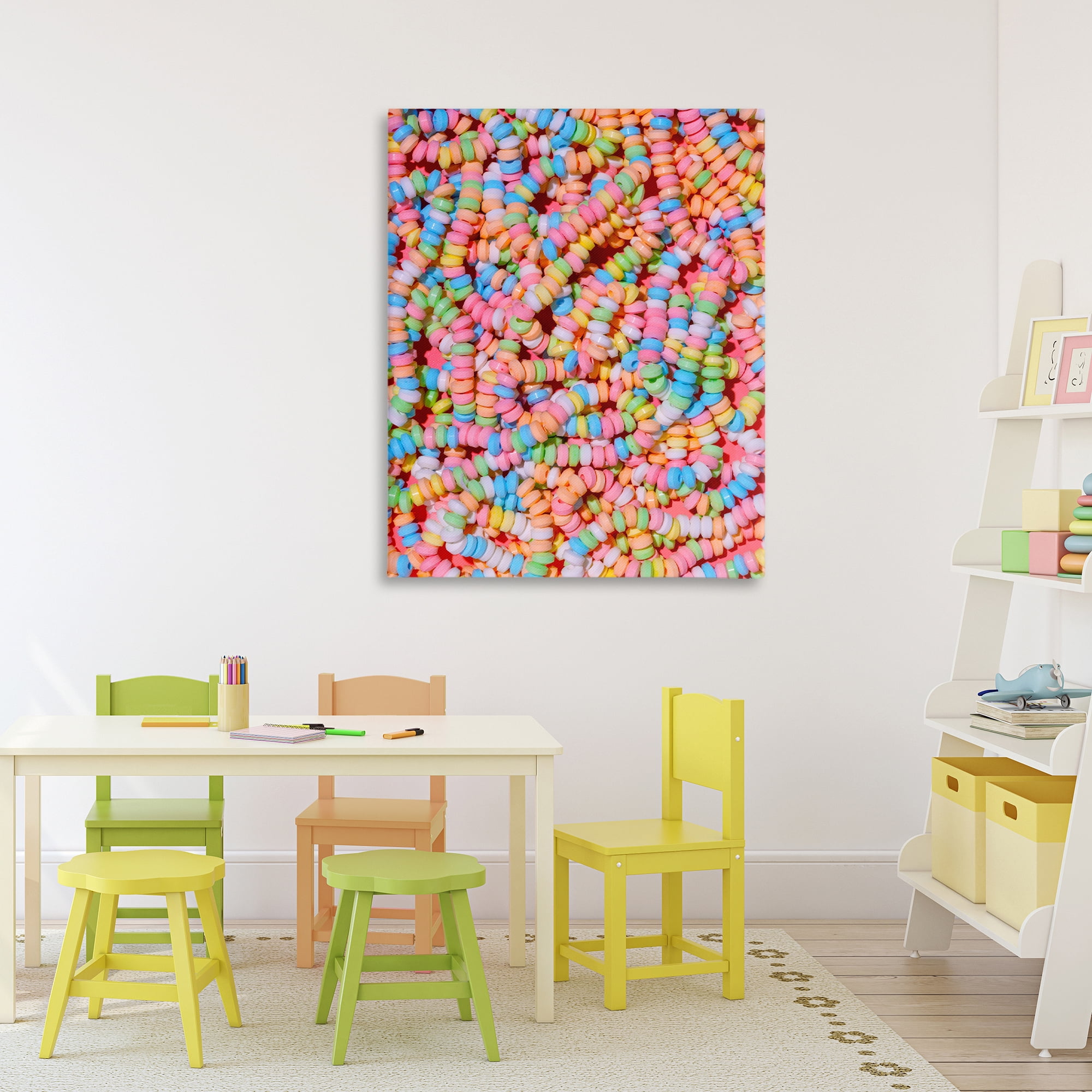 Stupell Industries Pastel Candy Necklace Canvas Wall Art, design by LISH Creative
