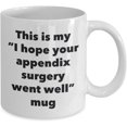 thumbnail image 2 of This is My I Hope Your Appendix Surgery Went Well Mug - Funny Tea Hot Cocoa Coffee Cup - Get Well Soon Gifts - Novelty Well Wisher Gag Gifts Idea, 2 of 2