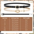 thumbnail image 6 of JASGOOD Women's Skinny PU Leather Belt with Gold Buckle Ladies Leather Plus Size Waist Belt for Jeans Dress 2 Pack, 6 of 8