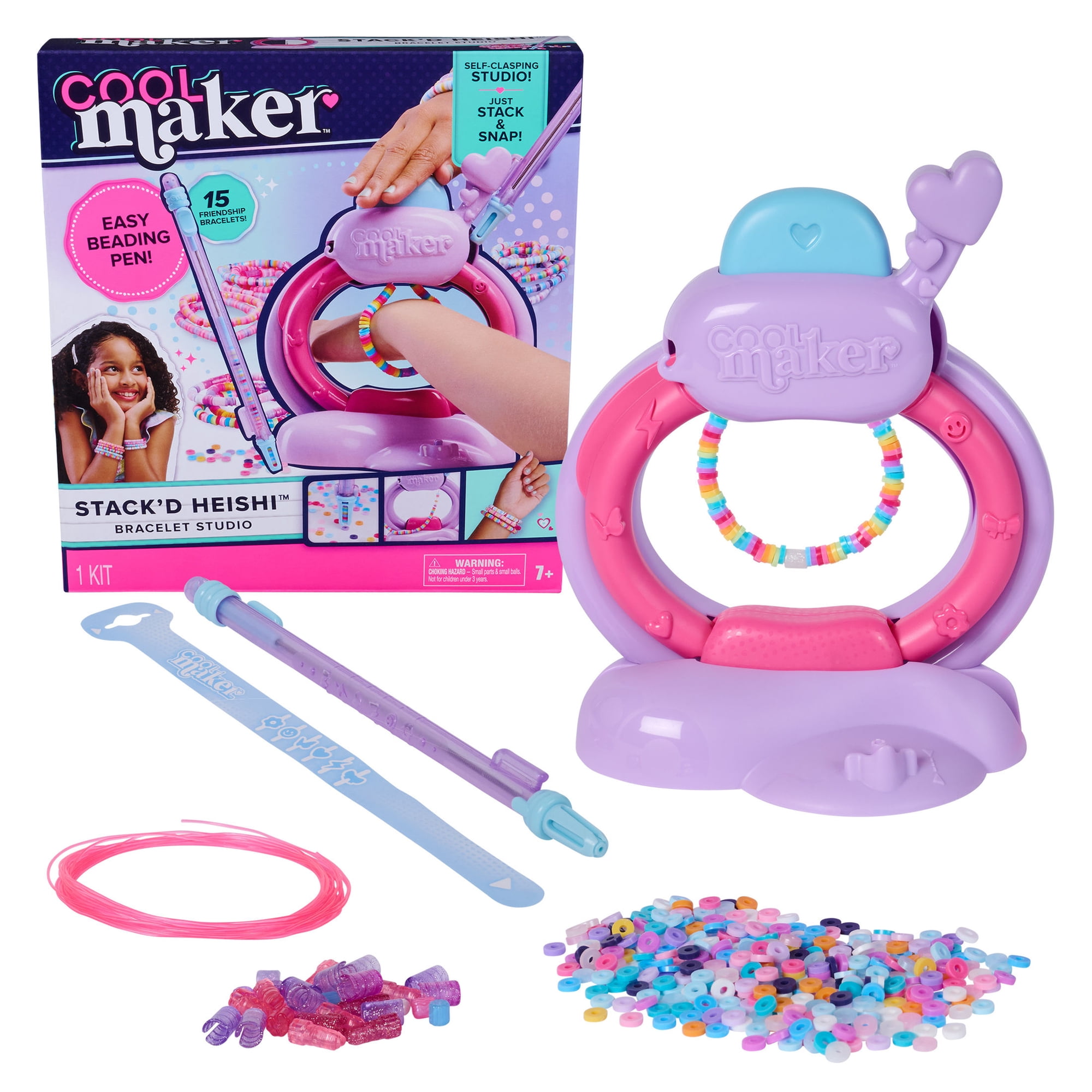 Cool Maker, Stack'd Heishi Bracelet Studio with Over 1200 Beads, for Kids Ages 7 and up