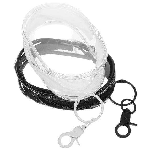 Pawsdot 2Pcs Portable Transparent Hanging USB Flash Disk Bag PVC Storage Holder with Keychain for Outdoor Use