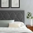 thumbnail image 3 of Headboard, Nailhead, Twin Size, Charcoal Grey Gray, Velvet, Modern Contemporary, Bedroom Master Guest Suite Room, 3 of 10