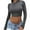Dark Gray, variant on ZZwxWA Women's Sexy Long Sleeve Crop Top 2025 Crew Neck Fitted Tight Plian Basic Teen Girl Clothes Cute Yoga Shirts