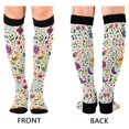 thumbnail image 4 of FORMRS Womens Knee High Socks Casual Long Thick Travel Daily Wear, 2 Pairs, Purple Cartoon Animals, 4 of 6