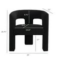 thumbnail image 5 of LOCUS BONO Boucle Accent Chair Set of 2, Modern Living Room Chair, Comfy Barrel Armchair Single Sofa Chair for Bedroom, Office, Fully Assembled (Black), 5 of 5