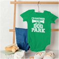 thumbnail image 4 of Rather Be Dog Park Pet Puppy Owner Romper Boys or Girls Infant Baby Brisco Brands 6M, 4 of 6