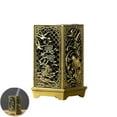 thumbnail image 4 of OIUR Cube Incense Burner Cloud Flower Pattern Incense Holder Zinc Alloy Traditional Incense Stand Home Decor, 4 of 6