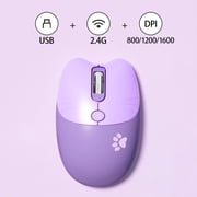 Mofii Cute Cat 2.4G Wireless Mouse, USB Receiver Plug and Play, 3 Adjustable DPI, Compatible with Laptop,PC, Computer