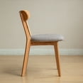 thumbnail image 4 of Set of 4 Pcs Dining Chair Wooden Fas Grade Oak Natural Wood Made in North America 100% Dirt-Free Wood Chair Solid Chair Table Chair Wooden Living Room Chair Simple and Natural 47.5 * 55.5 * 78Cm, 4 of 9