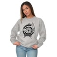 thumbnail image 4 of Hand Eye Crystal Ball Futuristic Spirit Unisex Plus Fleece Graphic Sweatshirt Brisco Brands 5X, 4 of 5