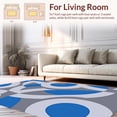 thumbnail image 2 of ODIKA 4' x 6' Machine Washable Non-Slip Area Rug, Abstract Oval High Traffic Rug, Blue, 366111, 2 of 7