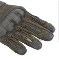 thumbnail image 3 of Motorcycle Gloves Hard Knuckle Breathable Good Grip Anti Slip Full Finger Powersports Gloves for Lumbering Heavy Industry Green XL, 3 of 4