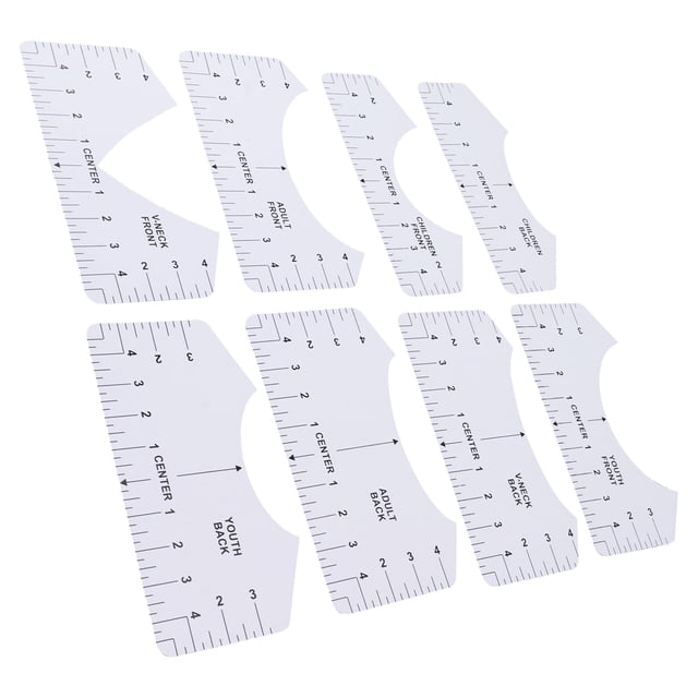 Herramienta De Alineación De Camisetas, Guía De Regla De Camisetas 8PCS Para Centrar