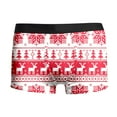 thumbnail image 5 of Mens Christmas Underwear Funny Novelty Holiday Boxers Briefs Sofy Comfy Cartoon Printed Underpants Men Lingerie, B08 Watermelon Red, Size XXL, 5 of 6