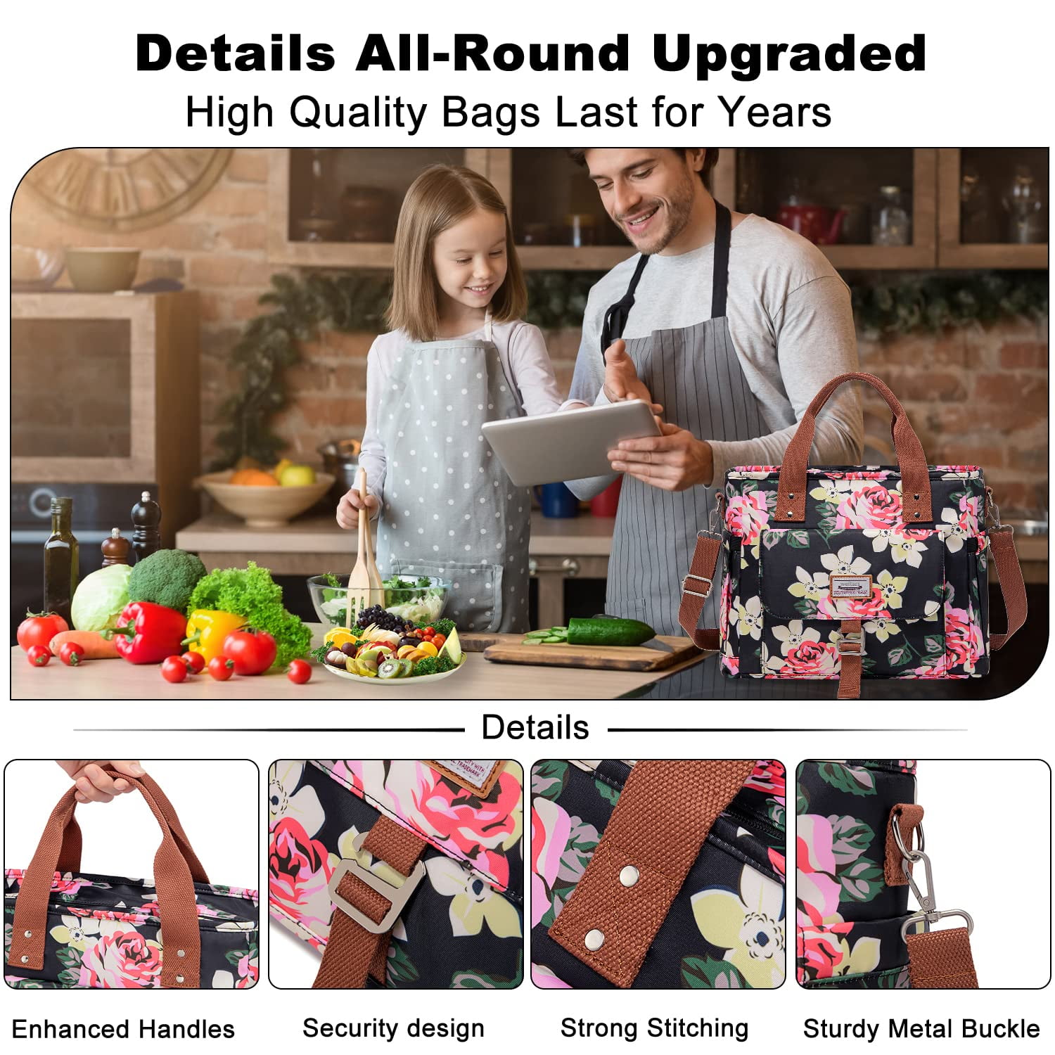 Lunch Bag for Women, Insulated Lunch Box for Work, Large Leakproof Cooler  Purse with Side Pockets & …See more Lunch Bag for Women, Insulated Lunch  Box