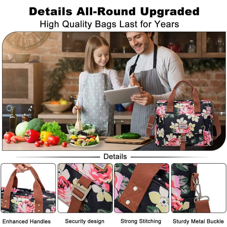 AIJIEKE Lunch Bag for Women, Insulated Lunch Box Tote Bag for Work, Extra  Large Wide Open Leak Proof…See more AIJIEKE Lunch Bag for Women, Insulated