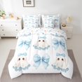 thumbnail image 2 of Feelyou Halloween Cute Ghost Bedding Comforter Set 7-Piece, Light Blue King Bedding Sets, Princess Style Bed Sheets, Lightweight Room Decorative, 2 of 7
