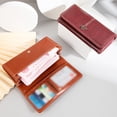 thumbnail image 4 of Carteras de cuero para mujer Bloqueo RFID Tarjetero de gran capacidad Embrague para teléfono para mujer, 4 of 6