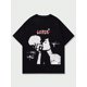 thumbnail image 1 of Halloween T-shirt - Men's Summer Character & Slogan Printed Round Neck Casual Short Sleeve T-Shirt, 1 of 6