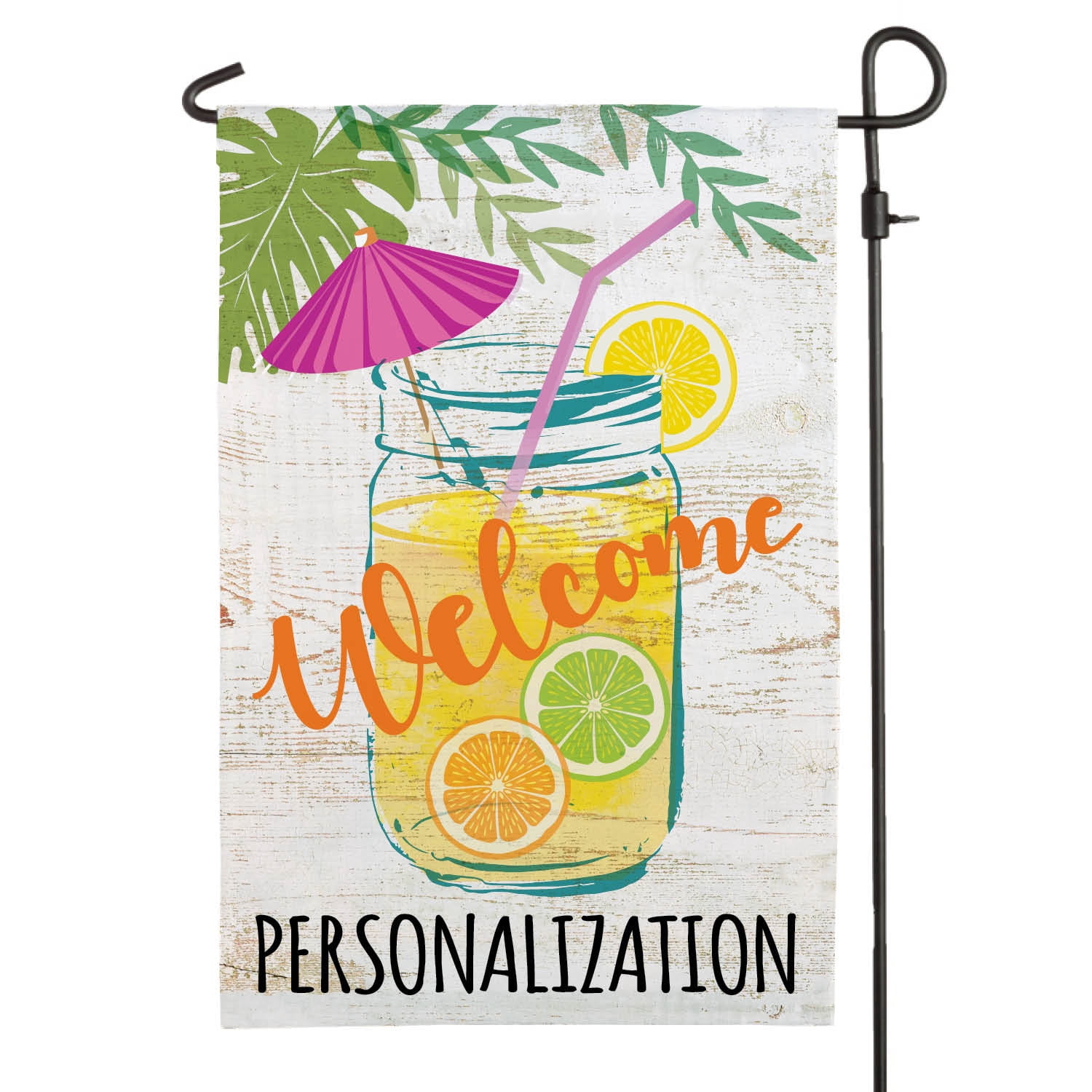 Happy Hour Personalized Garden Flag