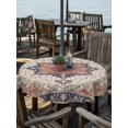 thumbnail image 3 of Outdoor Tablecloth with Umbrella Hole Zipper Rustic Bohemia Round Tablecloth 60" Waterproof Outside Table Cloth Traditional Southwest Ethnic Style Retro Patio Table Cover Tablecloths for Picnic Party, 3 of 8