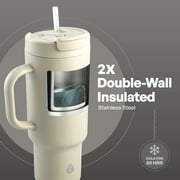 TAL 40oz Stainless Steel Hudson Tumbler with Straw, Cream