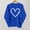 Blue, variant on WTXUE Heart Sweatshirt Love Heart Printed Sweatshirts Graphic Loose Sweatshirts Oversized Sweatshirt Casual Sweatshirts Fall Sweatshirts Lightweight Sweatshirt Blackish Green L