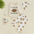 thumbnail image 2 of Staki Infant Boys Outfits Newborn Baby Boy Clothes Preemie boy Infant Boy Outfi Romper Pant Clothing Set 0-18M(White,0-3 Months), 2 of 6