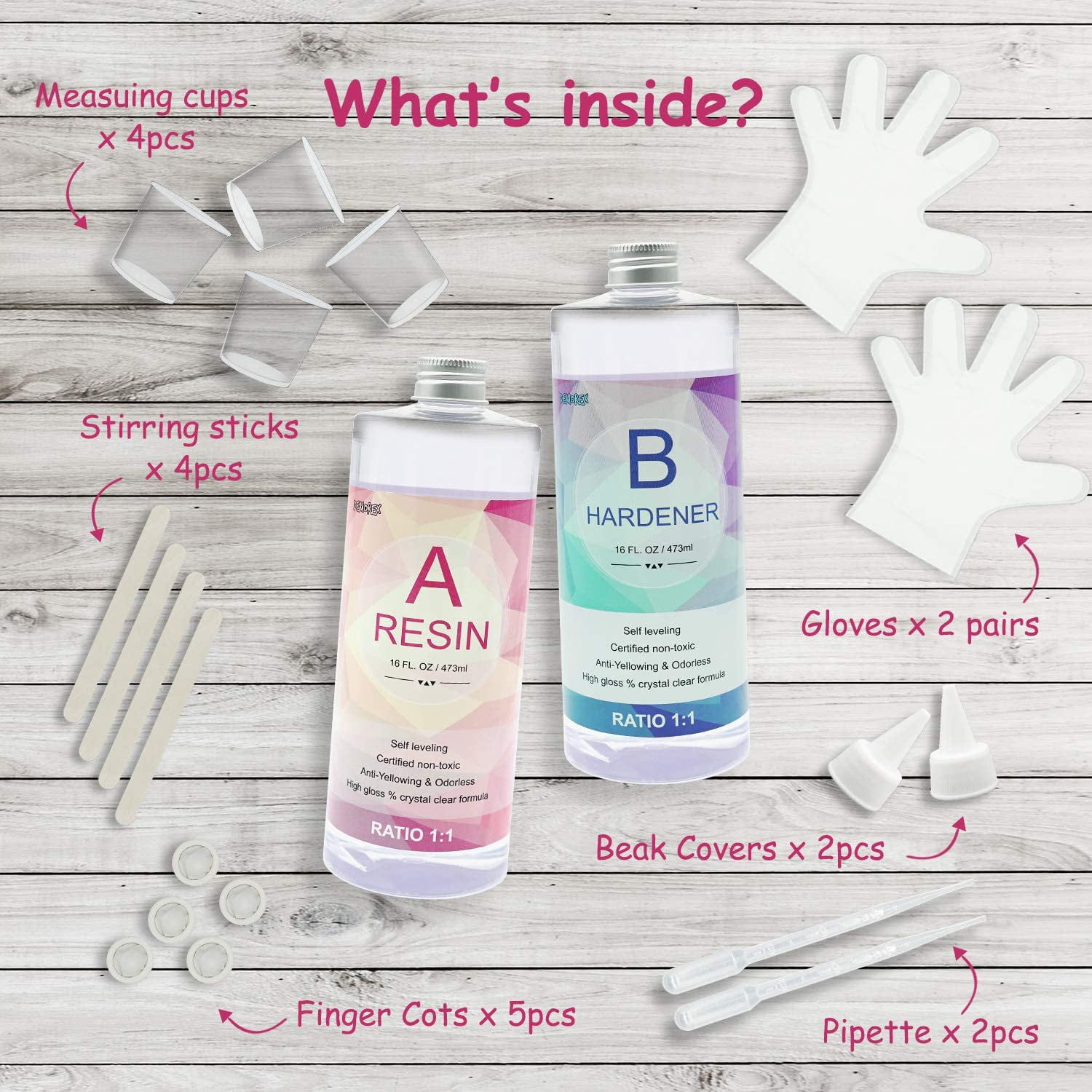 Buy Demorex Crystal Clear Epoxy Resin Kit for Casting & Coating 17 fl